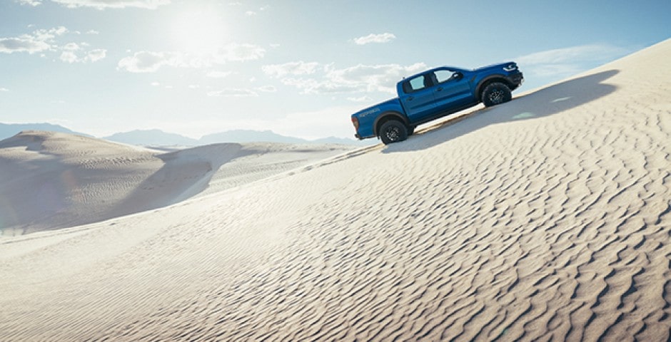 4WD driving over sand